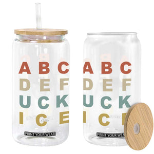 Funny Fuck Ice Protest Resistance Glass Can Political Retro Alphabet Graphic TS11 Print Your Wear