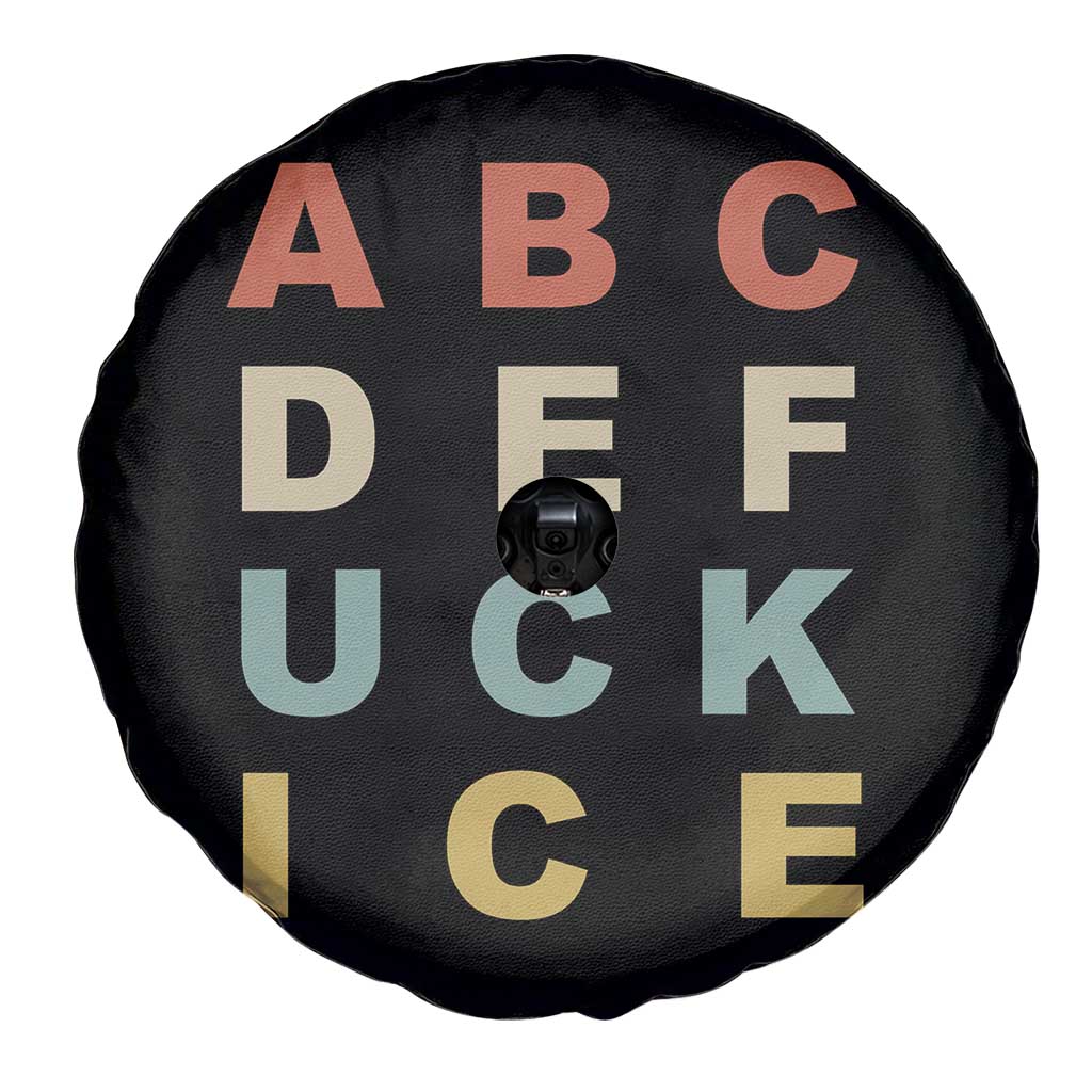 Funny Fuck Ice Protest Resistance Spare Tire Cover Political Retro Alphabet Graphic TS11 Print Your Wear