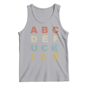 Funny Fuck Ice Protest Resistance Tank Top Political Retro Alphabet Graphic TS11 Athletic Heather Print Your Wear