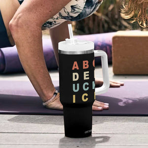 Funny Fuck Ice Protest Resistance Tumbler With Handle Political Retro Alphabet Graphic TS11 Print Your Wear