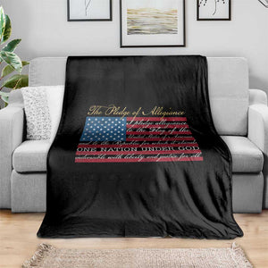 The Pledge of Allegiance Throw Blanket US Military Veteran Patriotic American Flag TS11 Print Your Wear