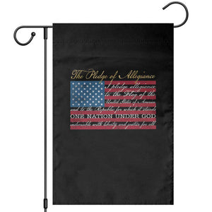 The Pledge of Allegiance Garden Flag US Military Veteran Patriotic American Flag TS11 Black Print Your Wear