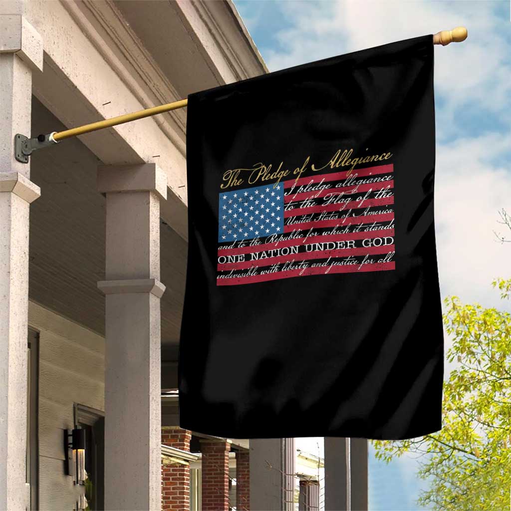 The Pledge of Allegiance Garden Flag US Military Veteran Patriotic American Flag TS11 Print Your Wear