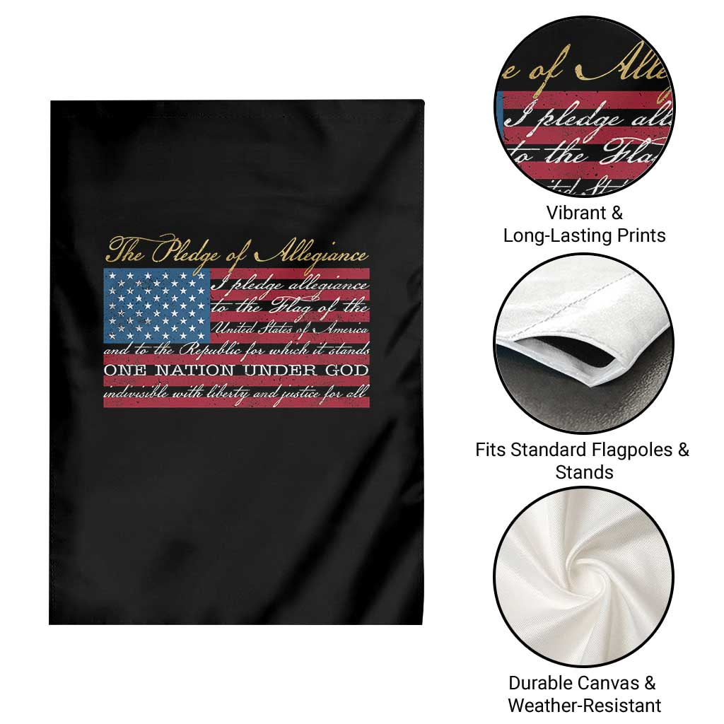 The Pledge of Allegiance Garden Flag US Military Veteran Patriotic American Flag TS11 Print Your Wear