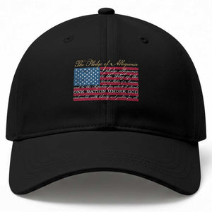 The Pledge of Allegiance Baseball Cap US Military Veteran Patriotic American Flag TS11 Print Your Wear