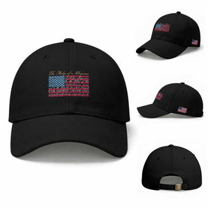 The Pledge of Allegiance Baseball Cap US Military Veteran Patriotic American Flag TS11 Baseball Cap Universal Fit Black Print Your Wear