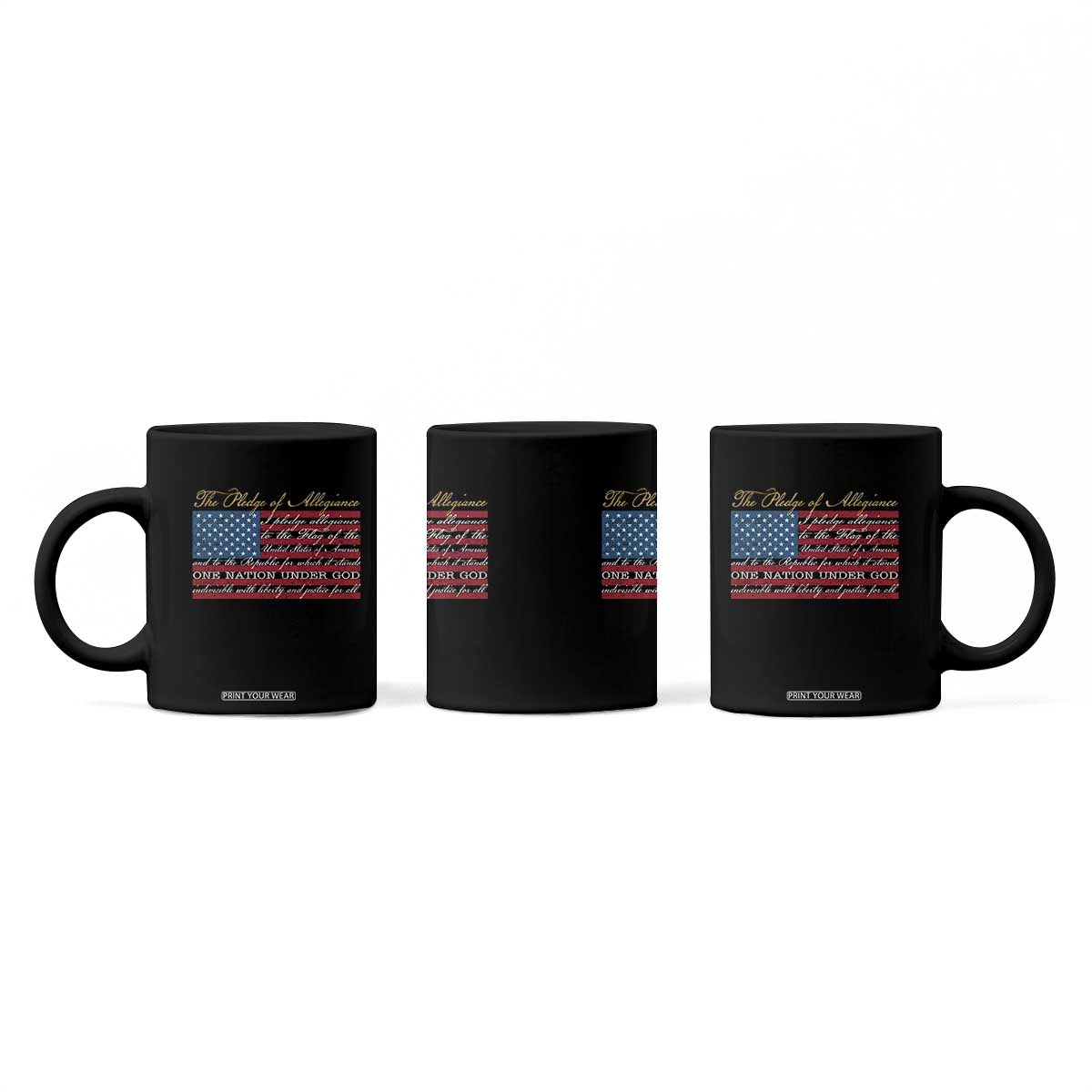 The Pledge of Allegiance Coffee Mug US Military Veteran Patriotic American Flag TS11 Print Your Wear