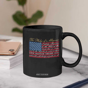The Pledge of Allegiance Coffee Mug US Military Veteran Patriotic American Flag TS11 Print Your Wear