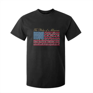 The Pledge of Allegiance T Shirt For Kid US Military Veteran Patriotic American Flag TS11 Black Print Your Wear