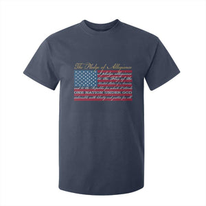 The Pledge of Allegiance T Shirt For Kid US Military Veteran Patriotic American Flag TS11 Navy Print Your Wear