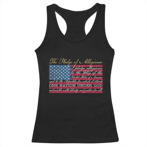 The Pledge of Allegiance Racerback Tank Top US Military Veteran Patriotic American Flag TS11 Black Print Your Wear