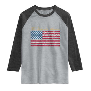 The Pledge of Allegiance Raglan Shirt US Military Veteran Patriotic American Flag TS11 Heather Gray Heather Charcoal Print Your Wear