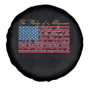 The Pledge of Allegiance Spare Tire Cover US Military Veteran Patriotic American Flag TS11 Print Your Wear