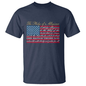 The Pledge of Allegiance T Shirt US Military Veteran Patriotic American Flag TS11 Navy Print Your Wear