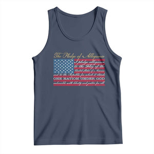 The Pledge of Allegiance Tank Top US Military Veteran Patriotic American Flag TS11 Navy Print Your Wear
