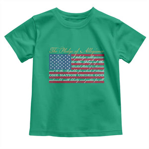 The Pledge of Allegiance Toddler T Shirt US Military Veteran Patriotic American Flag TS11 Irish Green Print Your Wear