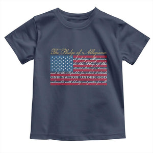 The Pledge of Allegiance Toddler T Shirt US Military Veteran Patriotic American Flag TS11 Navy Print Your Wear