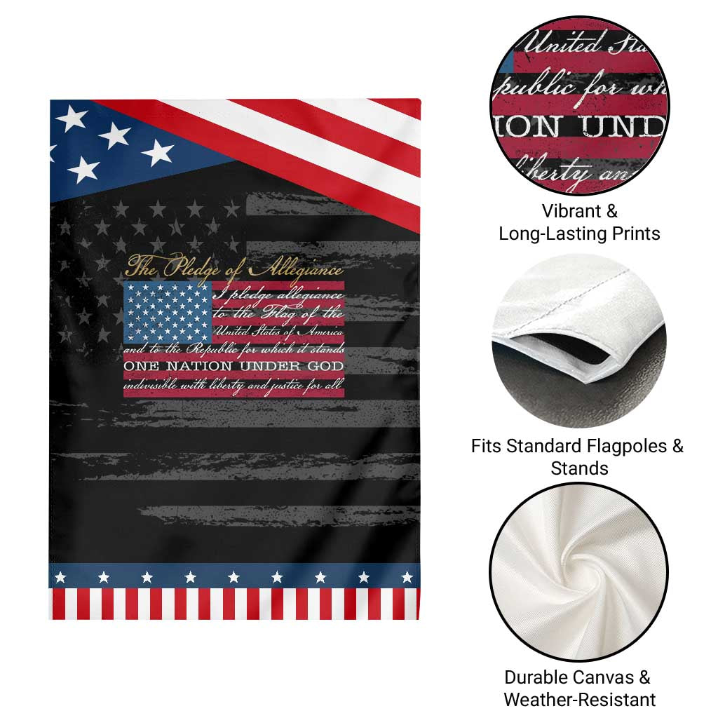 The Pledge of Allegiance Patriotic Garden Flag US Military Veteran Patriotic American Flag TS11 Print Your Wear