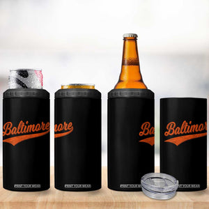 Baltimore Script Retro Baseball Sport Lovers City Pride 4 in 1 Can Cooler Tumbler TS11 Print Your Wear
