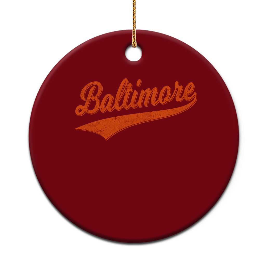 Baltimore Script Retro Baseball Sport Lovers City Pride Ceramic Ornament TS11 1pc Red Print Your Wear