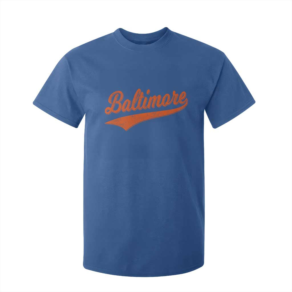 Baltimore Script Retro Baseball Sport Lovers City Pride T Shirt For Kid TS11 Royal Blue Print Your Wear