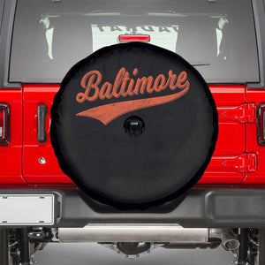 Baltimore Script Retro Baseball Sport Lovers City Pride Spare Tire Cover TS11 Black Print Your Wear