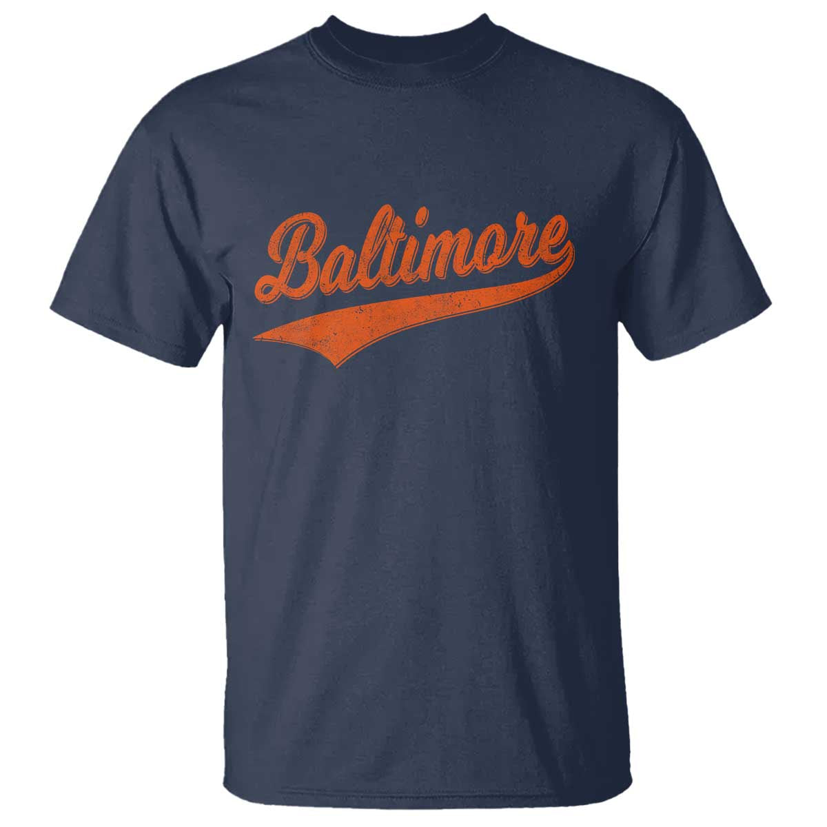 Baltimore Script Retro Baseball Sport Lovers City Pride T Shirt TS11 Navy Print Your Wear