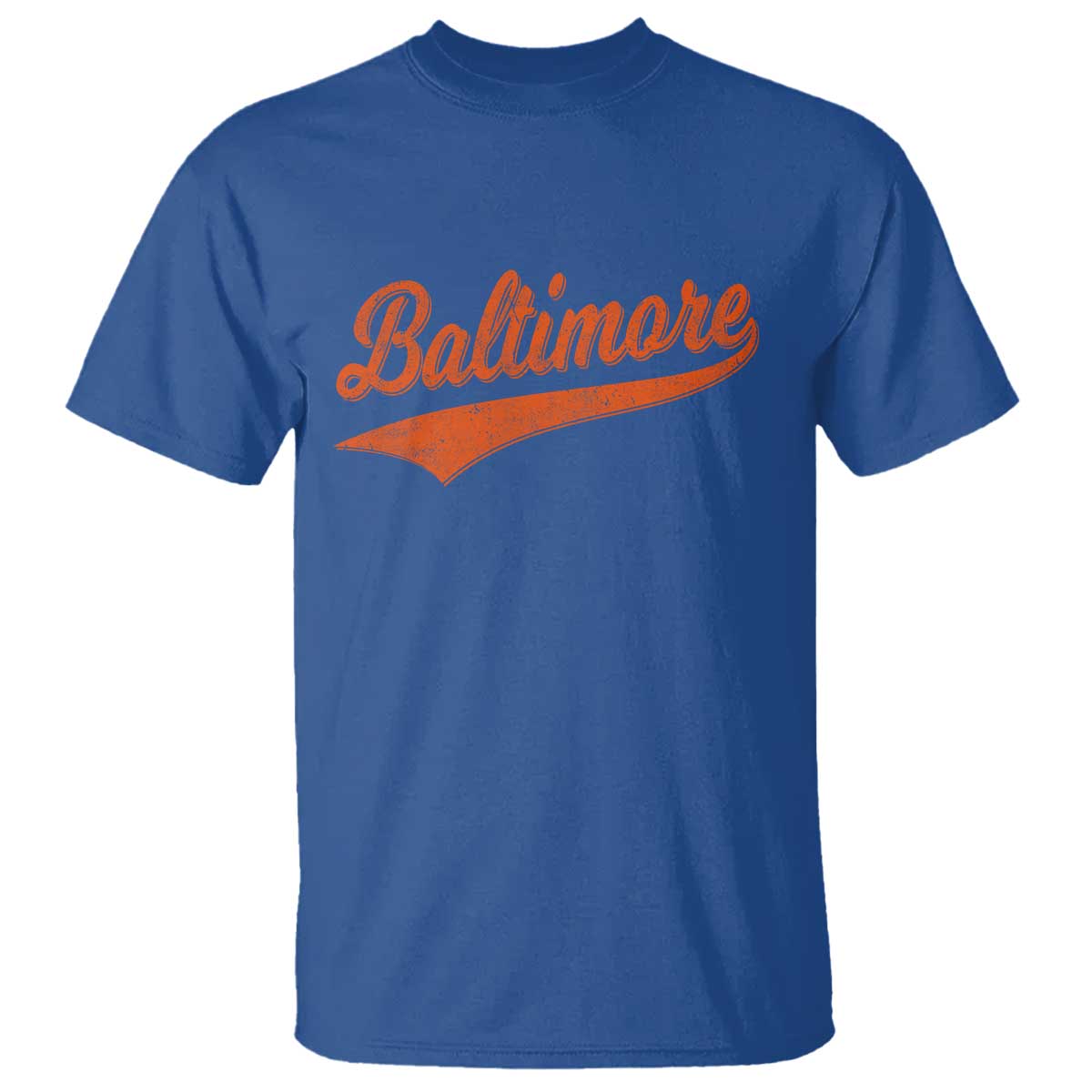 Baltimore Script Retro Baseball Sport Lovers City Pride T Shirt TS11 Royal Blue Print Your Wear
