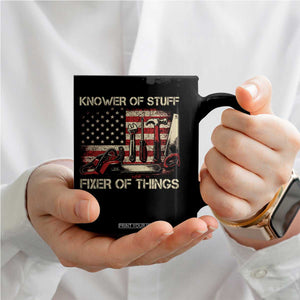 Knower Of Stuff Fixer Of Things Coffee Mug Funny Handyman Fathers Day American Flag TS11 Print Your Wear