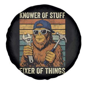 Knower Of Stuff Fixer Of Things Spare Tire Cover Mechanic Bigfoot Dad TS11 Print Your Wear