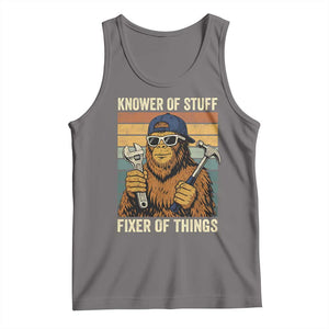 Knower Of Stuff Fixer Of Things Tank Top Mechanic Bigfoot Dad TS11 Deep Heather Print Your Wear