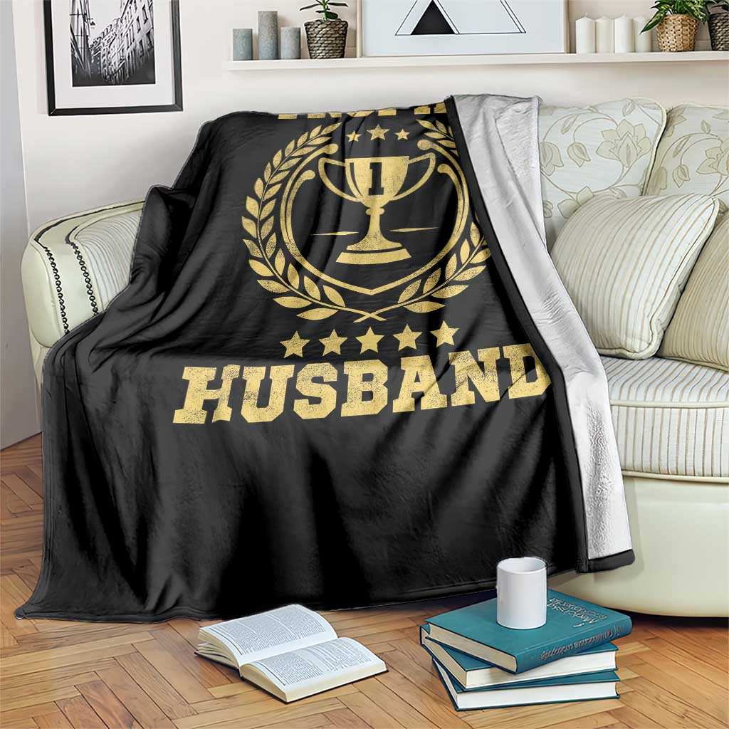 Trophy Husband Throw Blanket Funny Hubby Groom Humor Marriage Anniversary TS11 Print Your Wear