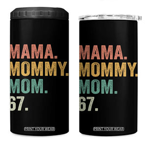 Mama Mommy Mom 67 4 in 1 Can Cooler Tumbler Funny Six Seven Mother's Day TS11 One Size: 16 oz Black Print Your Wear