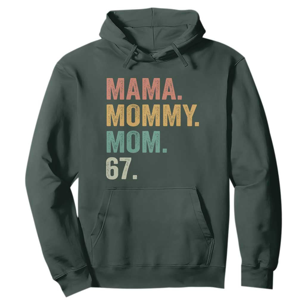 Mama Mommy Mom 67 Hoodie Funny Six Seven Mother's Day TS11 Dark Forest Green Print Your Wear