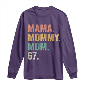 Mama Mommy Mom 67 Long Sleeve Shirt Funny Six Seven Mother's Day TS11 Purple Print Your Wear