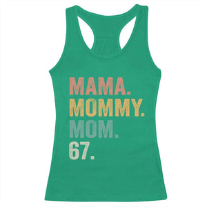 Mama Mommy Mom 67 Racerback Tank Top Funny Six Seven Mother's Day TS11 Irish Green Print Your Wear