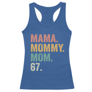 Mama Mommy Mom 67 Racerback Tank Top Funny Six Seven Mother's Day TS11 Royal Blue Print Your Wear