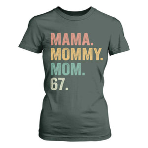 Mama Mommy Mom 67 T Shirt For Women Funny Six Seven Mother's Day TS11 Dark Forest Green Print Your Wear