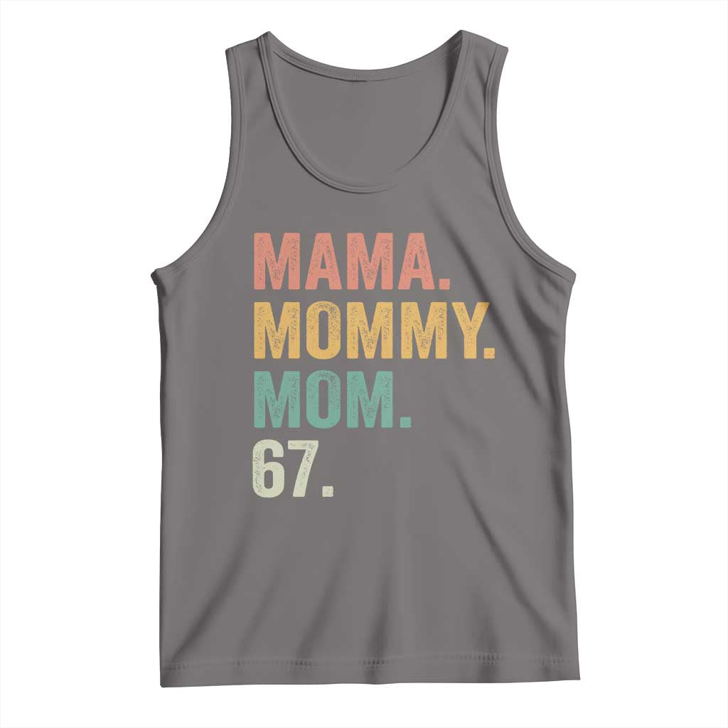 Mama Mommy Mom 67 Tank Top Funny Six Seven Mother's Day TS11 Deep Heather Print Your Wear
