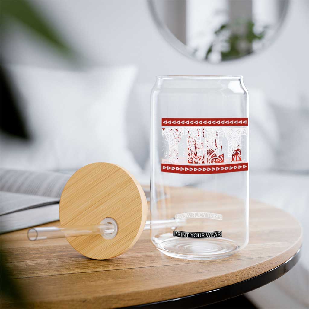 Yeet Funny Wrestling Slang Quote Tribal Art Blood Splatter Glass Can TS11 Print Your Wear