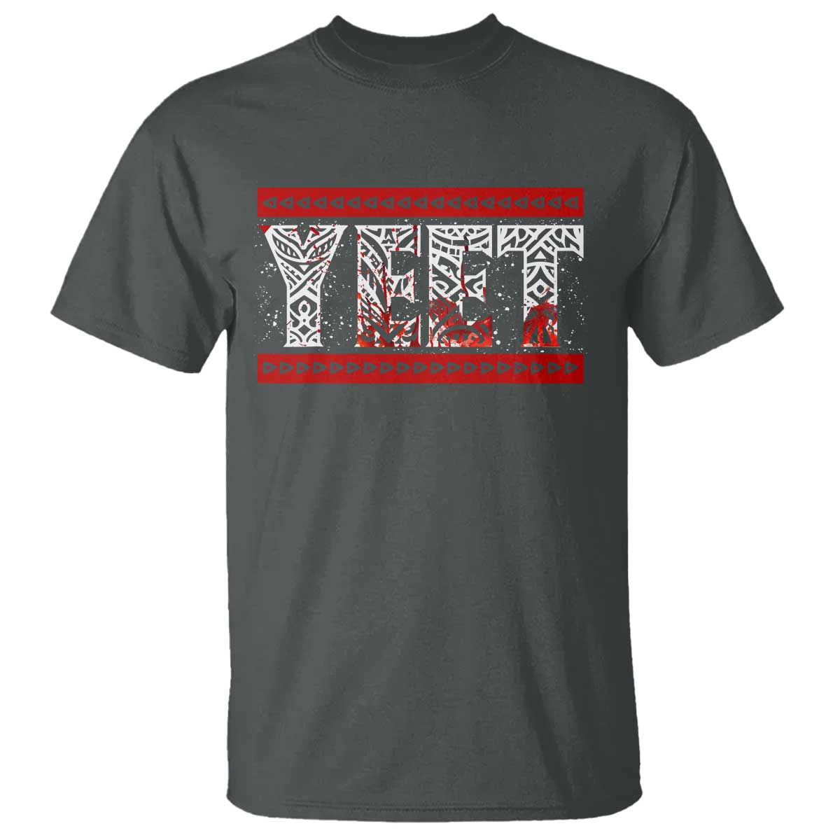 Yeet Funny Wrestling Slang Quote Tribal Art Blood Splatter T Shirt TS11 Dark Heather Print Your Wear