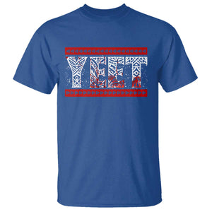 Yeet Funny Wrestling Slang Quote Tribal Art Blood Splatter T Shirt TS11 Royal Blue Print Your Wear