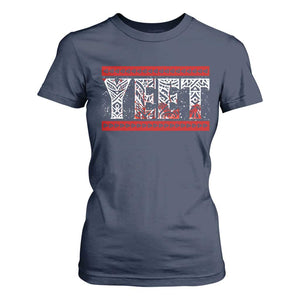 Yeet Funny Wrestling Slang Quote Tribal Art Blood Splatter T Shirt For Women TS11 Navy Print Your Wear