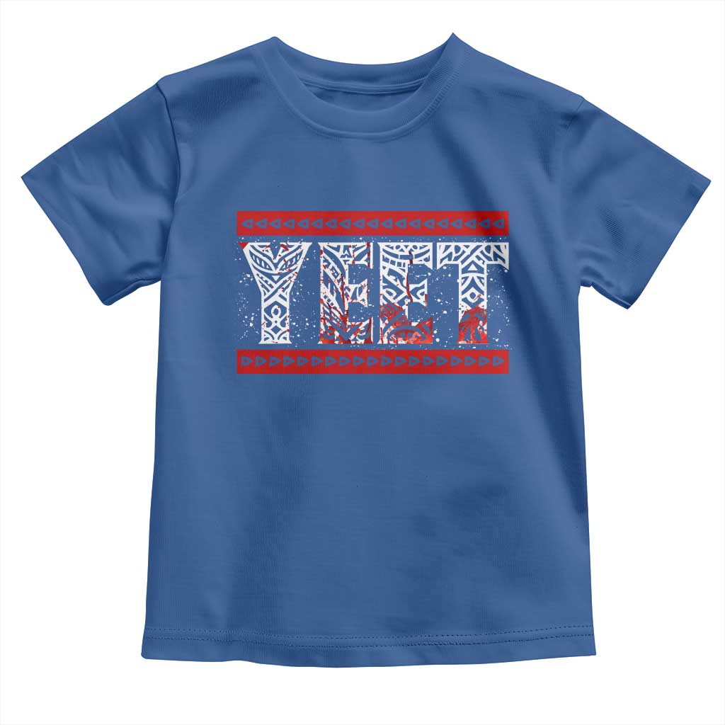Yeet Funny Wrestling Slang Quote Tribal Art Blood Splatter Toddler T Shirt TS11 Royal Blue Print Your Wear