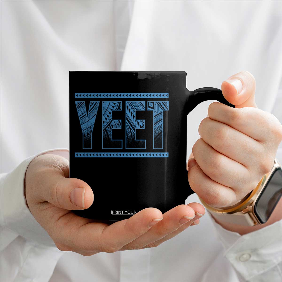 Yeet Funny Wrestling Slang Quote Tribal Art Coffee Mug TS11 Print Your Wear
