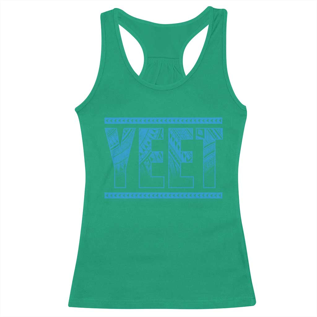 Yeet Funny Wrestling Slang Quote Tribal Art Racerback Tank Top TS11 Irish Green Print Your Wear