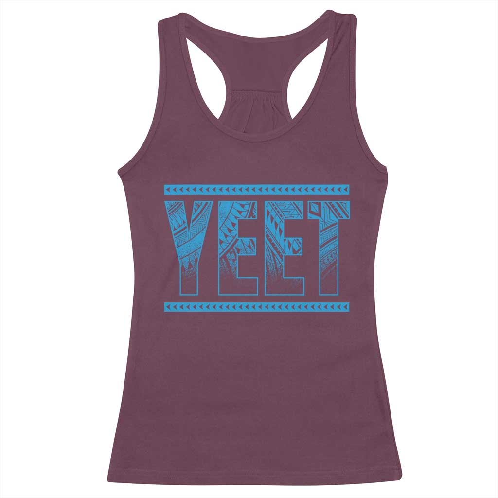 Yeet Funny Wrestling Slang Quote Tribal Art Racerback Tank Top TS11 Maroon Print Your Wear