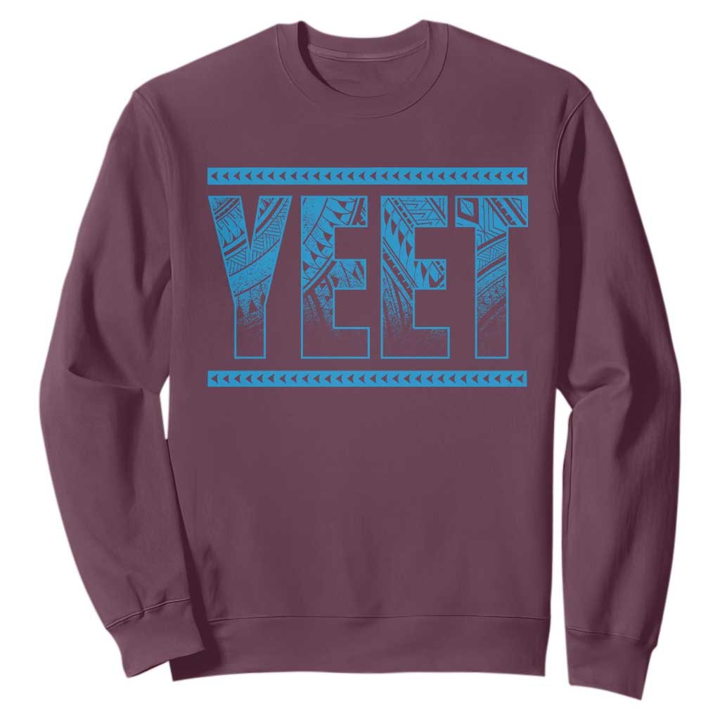 Yeet Funny Wrestling Slang Quote Tribal Art Sweatshirt TS11 Maroon Print Your Wear