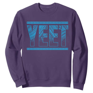 Yeet Funny Wrestling Slang Quote Tribal Art Sweatshirt TS11 Purple Print Your Wear