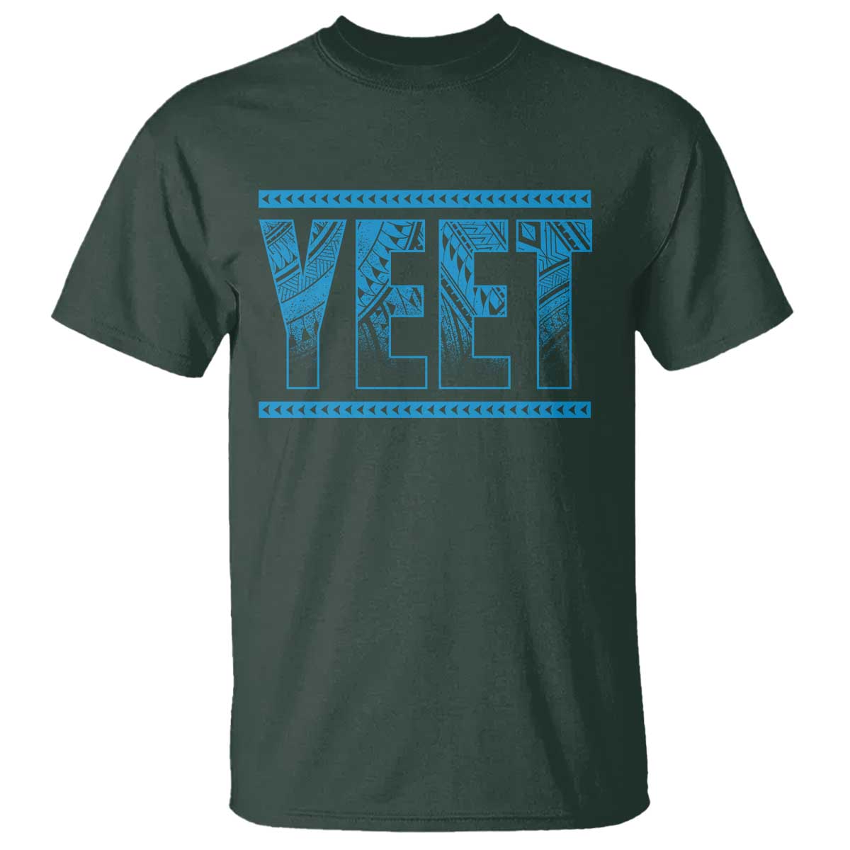 Yeet Funny Wrestling Slang Quote Tribal Art T Shirt TS11 Dark Forest Green Print Your Wear